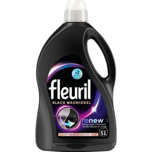 Fleuril Renew Zwart - Vloeibaar Wasmiddel - Zwarte Was - Voordeelverpakking - 51 Wasbeurten