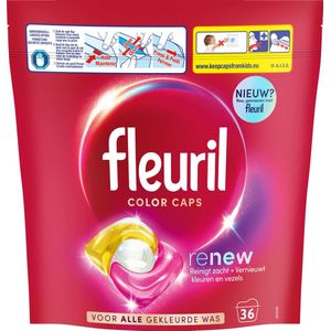 Fleuril Renew Caps - Wascapsules - Gekleurde Was - Voordeelverpakking - 36 Wasbeurten