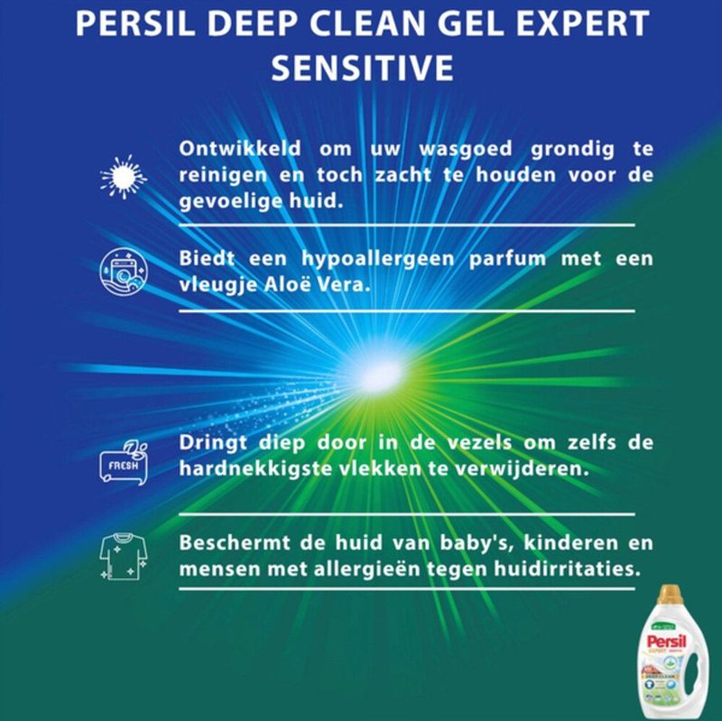 Persil Wasmiddel Gel Sensitive 18 Wasbeurten 810 ml