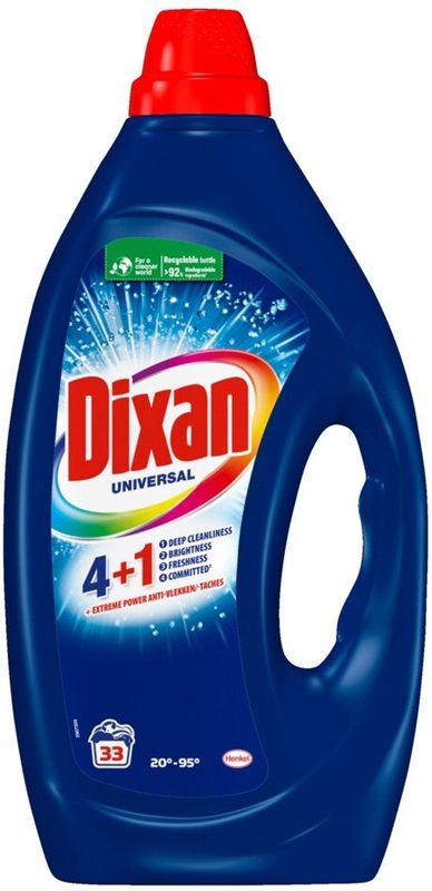Dixan - Vloeibaar Wasmiddel - Universeel - 33 Wasbeurten - 1 stuk