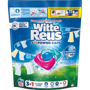 Witte Reus 3+1 Power Caps - Wascapsules - Witte Was - 65 Wasbeurten - Voordelig