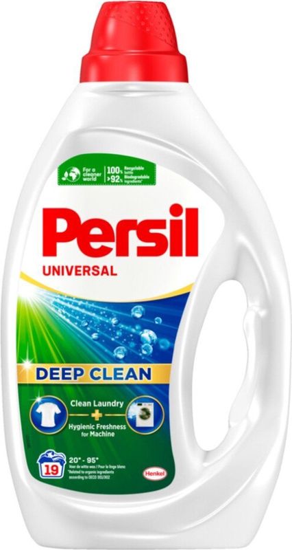 Persil - Universal Deep Clean - Vloeibaar Wasmiddel - Wit en Gekleurd - 19 Wasbeurten