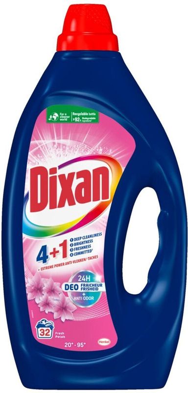 Dixan - Vloeibaar Wasmiddel - Fresh Pink - 32 Wasbeurten