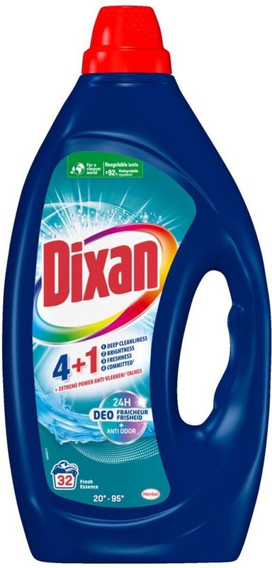 Dixan - Vloeibaar Wasmiddel - Fresh Blue - 32 Wasbeurten