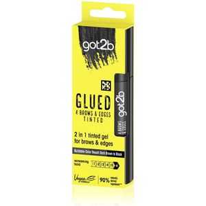 Schwarzkopf Got2b Glued 2 in 1 Brows & Edges Zwart