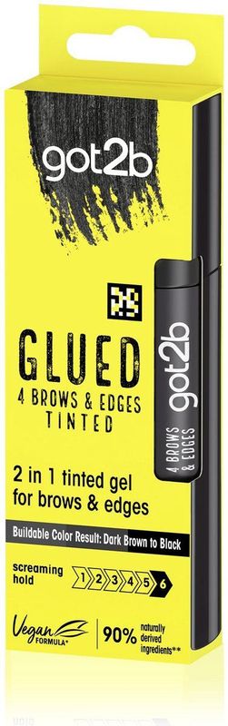Schwarzkopf Got2b Glued 2 in 1 Brows & Edges Zwart