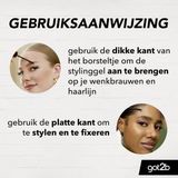 Schwarzkopf - Got2b Glued 2-in-1 Brows & Edges - Donkerbruin - Gel