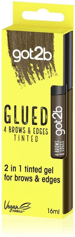 Schwarzkopf - Got2b Glued 2-in-1 Brows & Edges - Donkerbruin - Gel