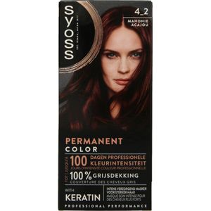 SYOSS - Permanent Coloration 4-2 - Haarverf - Mahonie - 1 Stuk