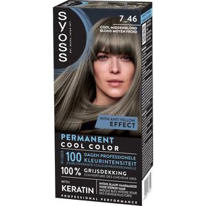 Syoss 7.1 Natuurlijk Middenblond Permanente Haarkleuring - 1+1 Gratis