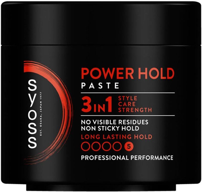 Syoss - Paste Men Power Hold - Haarpaste - 150ml - 3-in-1 Formule voor Sterke Hold en Glans