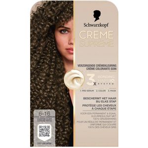 Schwarzkopf - Creme Supreme - Crèmekleuring - Licht Asbruin - 6-16
