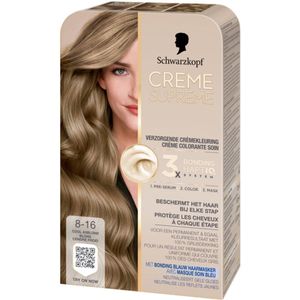 Schwarzkopf - CREME SUPREME 8-16 - Haarkleuring - Cool Asblond - Permanente Haarverf - Beschermt en Versterkt - Grijsdekking - 245g