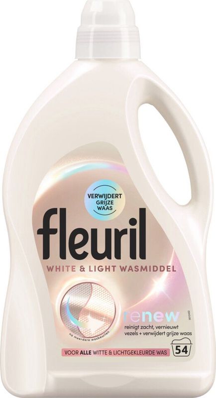 Fleuril - White & Light - Vloeibaar Wasmiddel - 1,5L - Voor Witte en Lichte Kleding
