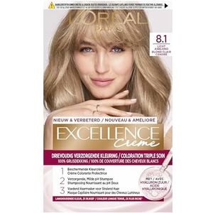 L'Oréal Paris Excellence Crème 8.1 Licht Asblond Haarkleuring - Stapelkorting diverse haarkleuring