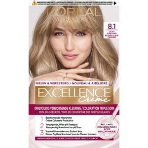 L’Oréal Paris - Excellence Crème - Haarverf - Licht Asblond - Permanente Kleuring