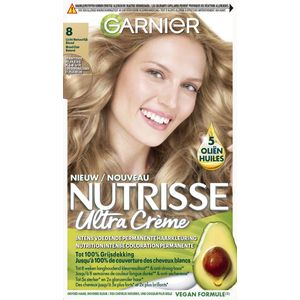 Garnier Nutrisse Ultra Crème Lichtblond 8 - Permanente Haarkleuring