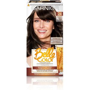 Garnier Belle Color 24 - Donkerbruin - Permanente Haarkleuring - Dekt Grijze Haren 100% - Natuurlijk Resultaat