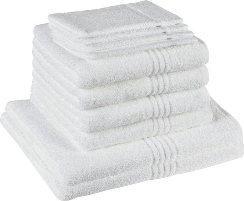 De Witte Lietaer  Othello  –  4 Washandjes & 4 handdoeken 50x100cm & 2 douchelakens 70x140 cm - Wit - Set van 6