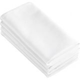 De Witte Lietaer Servetten, Sonora Wit (4 st.) - 50 x 50 cm - 100% Katoen