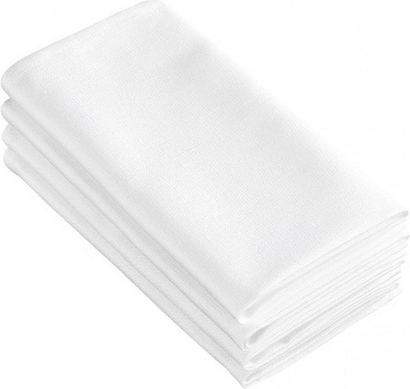 De Witte Lietaer Servetten, Sonora Wit (4 st.) - 50 x 50 cm - 100% Katoen