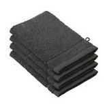 De Witte Lietaer Washandjes, Stéphanie Ebony - 15 x 21 cm - 4 stuks - Katoen