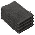 De Witte Lietaer Washandjes, Stéphanie Ebony - 15 x 21 cm - 4 stuks - Katoen