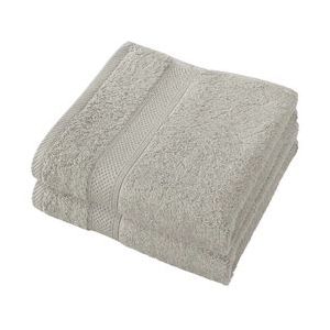 De Witte Lietaer Badhanddoek Stephanie 50 X 100 Cm Grijs 2 Stuks