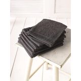 De Witte Lietaer Washandjes, Helene Ebony 6 stuks Katoen