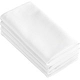 De Witte Lietaer Servetten Kalahari 50 Cm Katoen Wit 4 Stuks