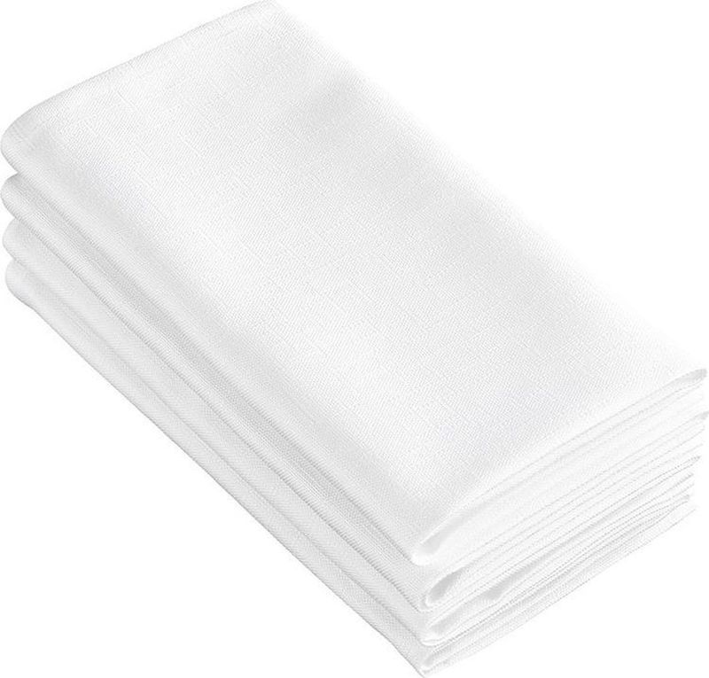 De Witte Lietaer Servetten Kalahari 50 Cm Katoen Wit 4 Stuks
