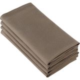 De Witte Lietaer Servetten Kalahari 51 X 51 Cm Katoen Bruin 4 Stuks