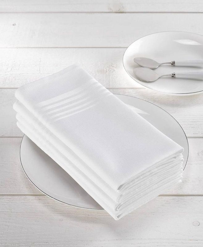 De Witte Lietaer Servetten Deauville 51x51 Cm Katoen Wit 4 Stuks