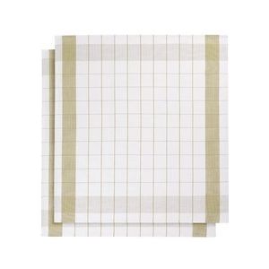 De Witte Lietaer Theedoek Mixte, Geelgroen - 2 stuks - 65 x 65 cm - Katoen/Linnen