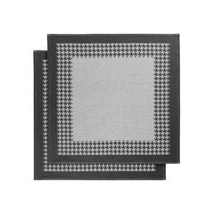 Theedoeken De Witte Lietaer Pied De Poule Black (2 stuks)