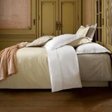 De Witte Lietaer Dekbedovertrek Katoen Perkal, Bumblebee White / Vision Taupe +