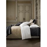 De Witte Lietaer Dekbedovertrek Katoen Perkal, Bumblebee White / Vision Taupe +