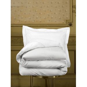 Dekbedovertrek De Witte Lietaer Bumblebee White Silver Percal-200 x 200 / 220 cm | 2-Persoons