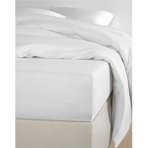De Witte Lietaer Hoeslaken Katoen Satijn Olivia - 180 x 200 cm - Wit