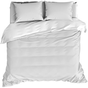 De Witte Lietaer Dekbedovertrek Katoen Satijn Olivia - Lits Jumeaux - 240 x 220 cm - Wit