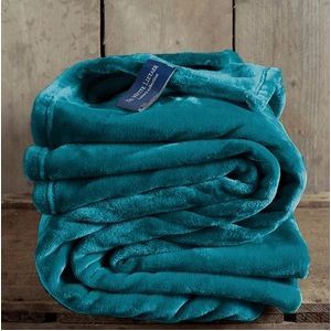 De Witte Lietaer Fleece plaid Cosy - 150 x 200 cm - lake green