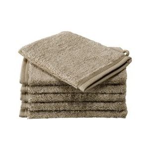 De Witte Lietaer Washandjes, Contessa Taupe - 16 x 21 cm - 6 stuks - Katoen