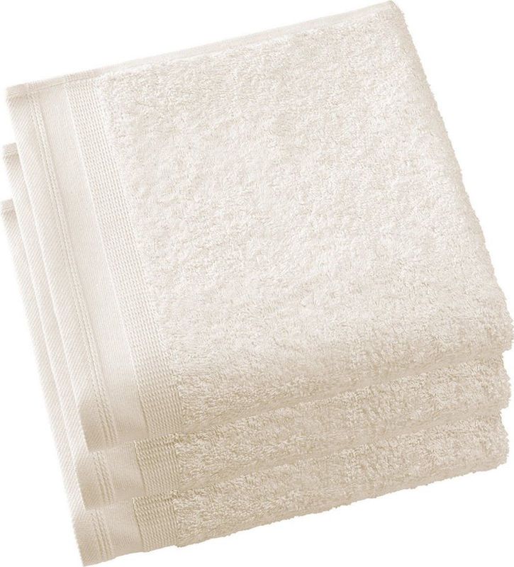 De Witte Lietaer - Handdoeken Contessa - Beige - 50 x 100 cm - 3 stuks - Katoen