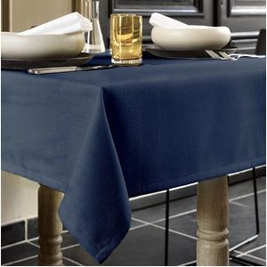 De Witte Lietaer Gibson Tafelkleed Polyester Donkerblauw Rond ø170 cm