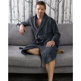 De Witte Lietaer - Gentle - Badjas - Dark Grey - Fleece en Badstof