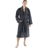 De Witte Lietaer - Gentle - Badjas - Dark Grey - Fleece en Badstof