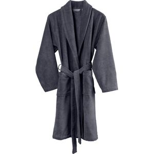 De Witte Lietaer - Gentle - Badjas - Dark Grey - Fleece en Badstof