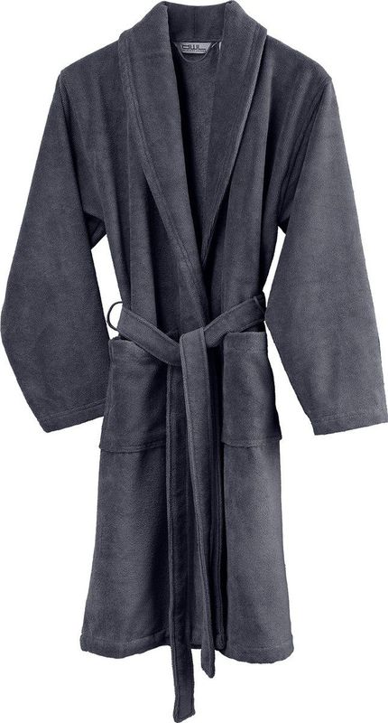 De Witte Lietaer - Gentle - Badjas - Dark Grey - Fleece en Badstof