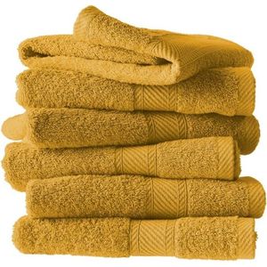 De Witte Lietaer Gastendoekjes, Helene Golden Yellow - 30 x 50 cm - 6 stuks - Katoen