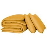 De Witte Lietaer Dekbedovertrek Katoen Satijn Olivia - Eenpersoons- 140 x 200/220 cm - Geel